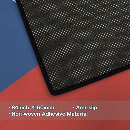 Czechia Flag Inspired 84x60 Inch Area Rug with Black Binding (Made in the USA)