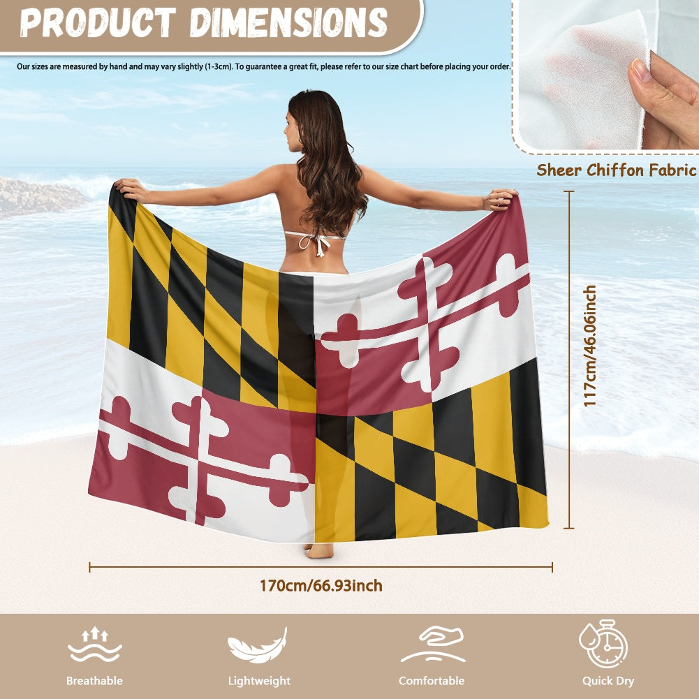 Maryland Flag Inspired Bikini Cover-Up