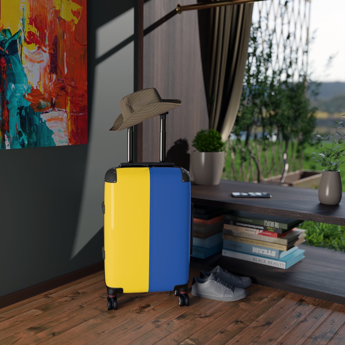 Ukraine Flag Inspired Suitcase