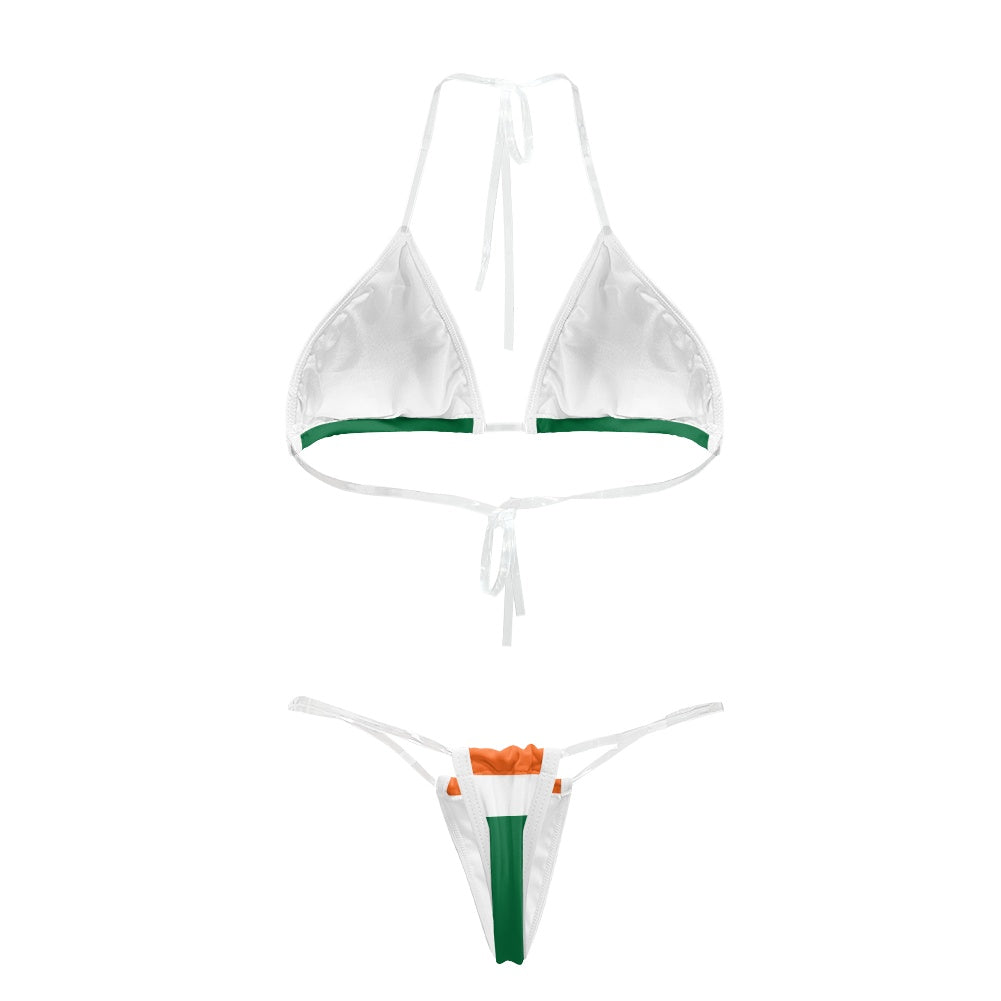 India Flag Inspired Transparent String Bikini