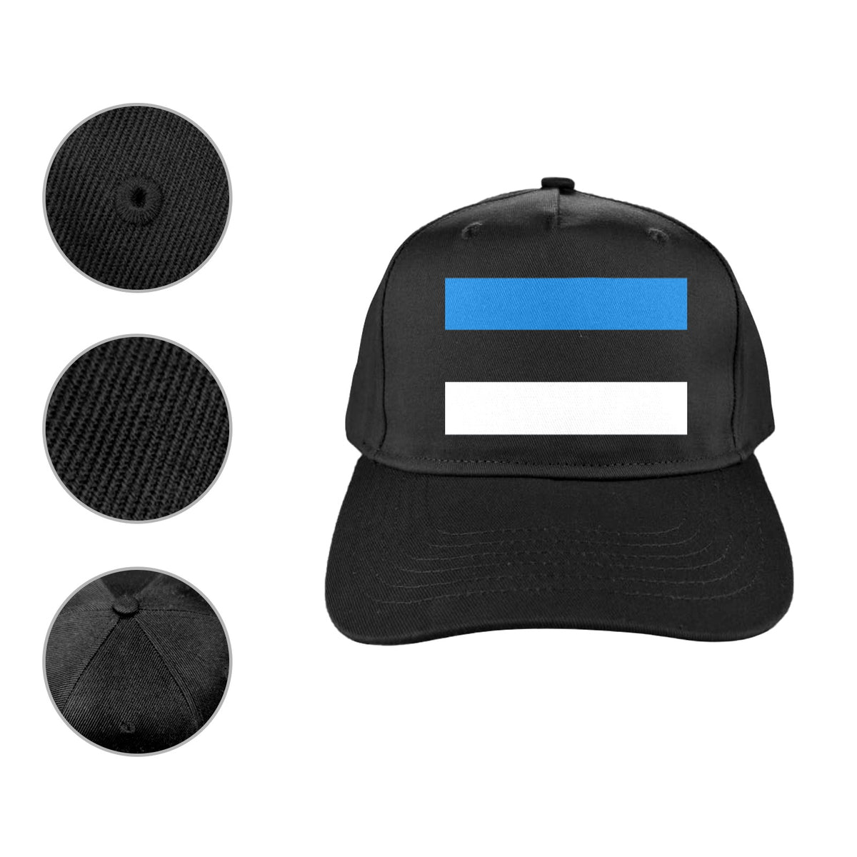 Estonia Flag Inspired Baseball Cap | Printed in the  USA