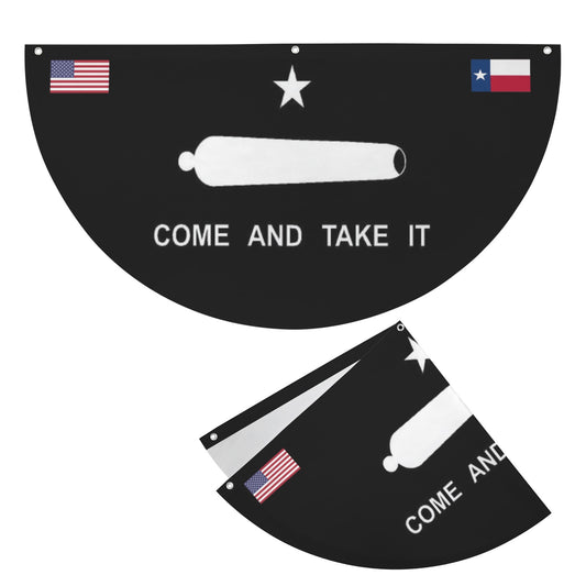 Come and Take It Flag Inspired Semi Circle Flag 72 x 36 inch | Ships from USA