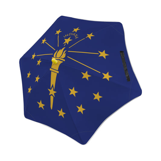 Indiana Flag Inspired Kids Safe Round Corner Umbrella