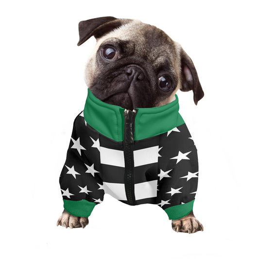 Thin Green Line Flag Pet Hooded Sweatshirt
