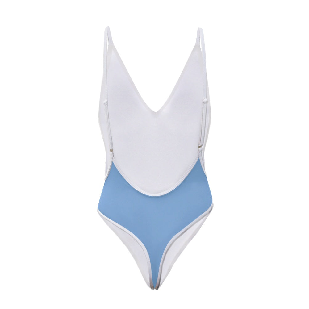 Argentina Flag Inspired One-Piece Thong Swimsuit