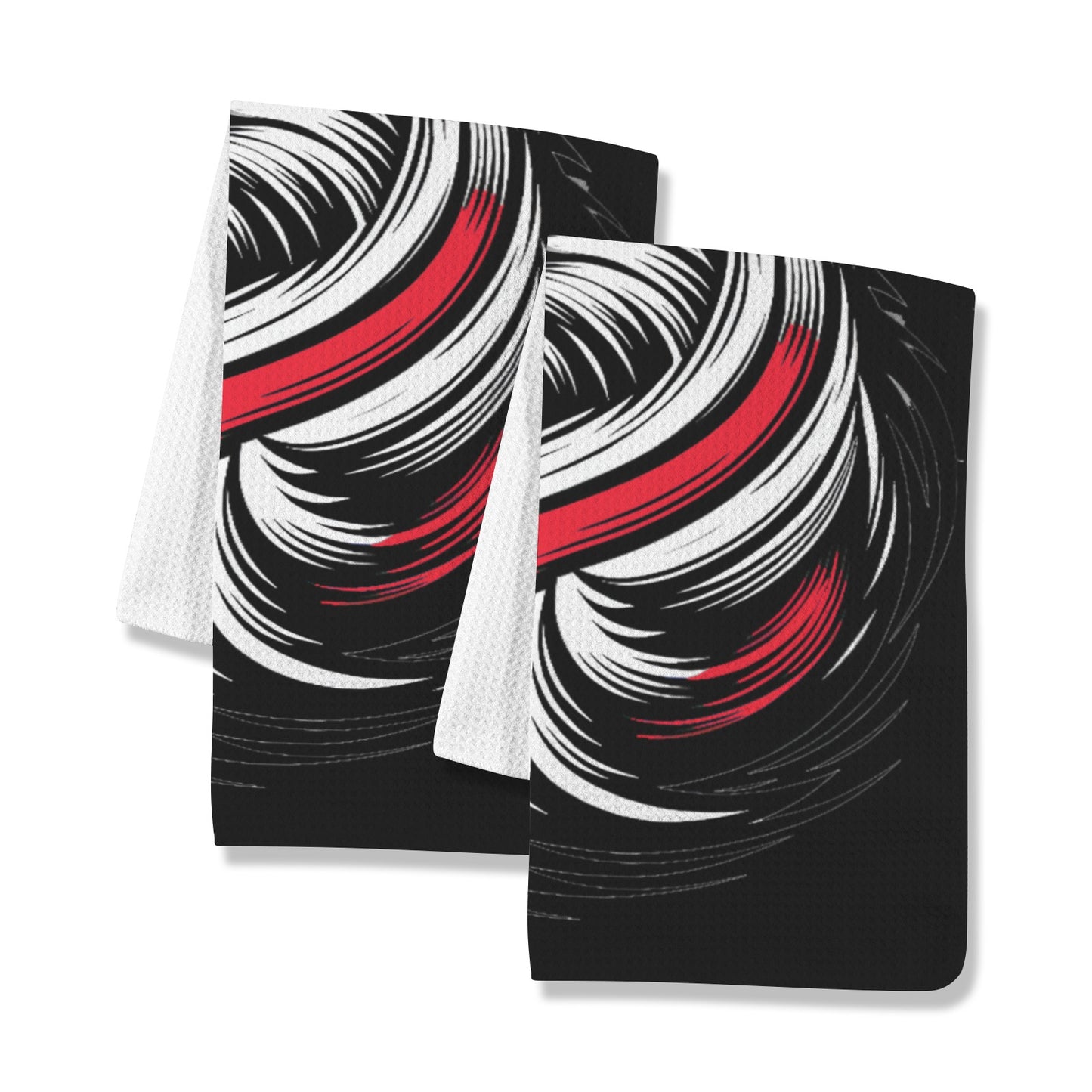 Thin Red Line Flag Inspired Eagle Kitchen Towel 40X60cm (Pack of 2) (Made in the USA)