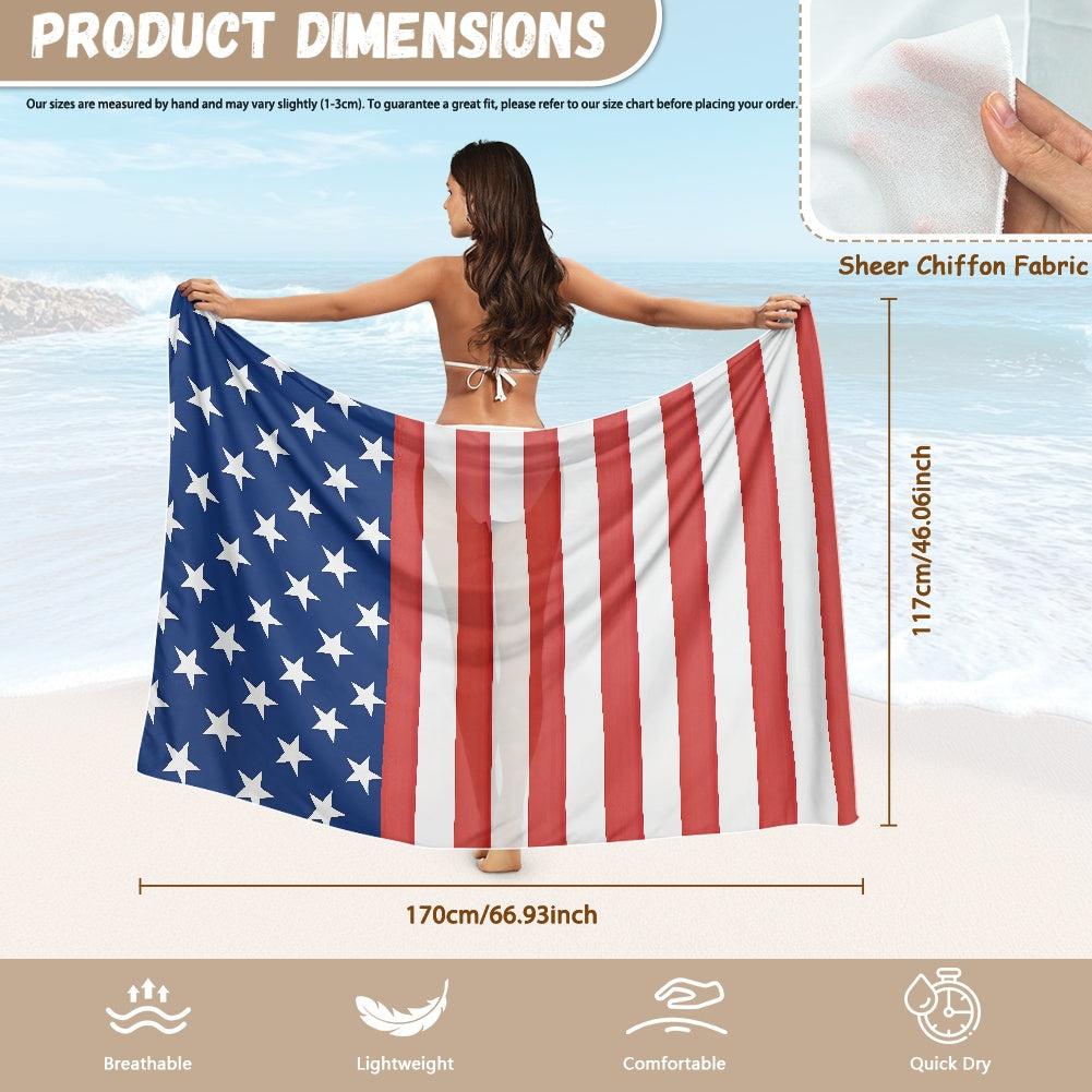 USA/American Flag Inspired Bikini Cover-Up Style-1