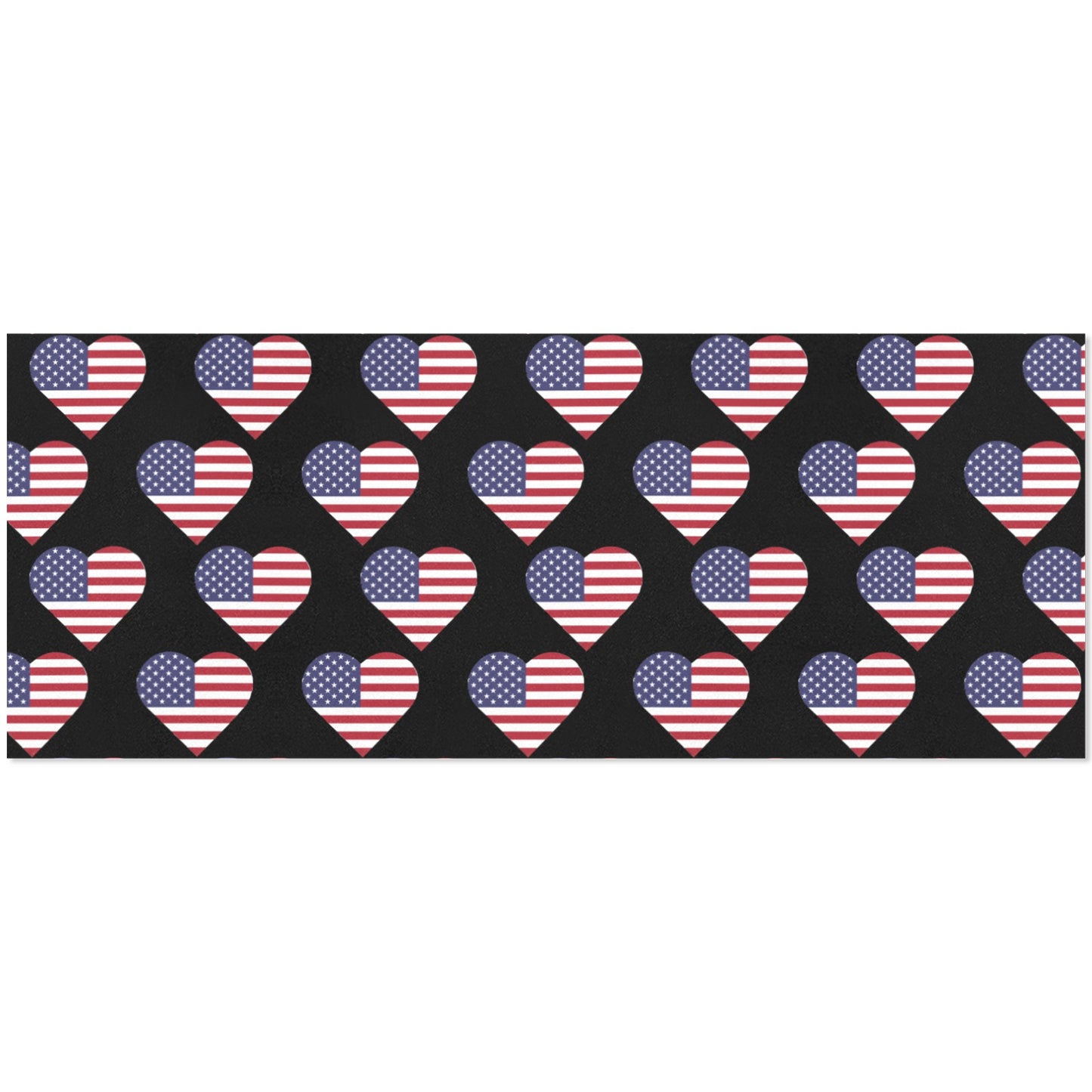 USA/American Flag Inspired Heart Pattern Custom Gift Wrapping Paper 58"x 22.5" (4 Rolls)