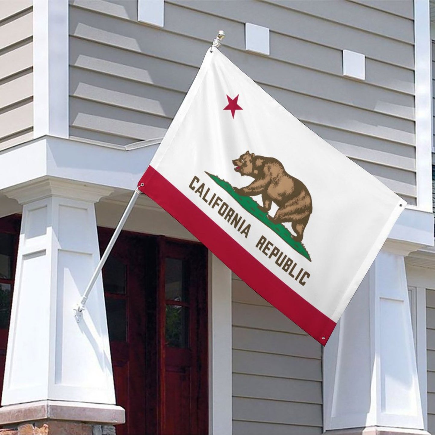 California Flag Inspired Wall Mount Flag with Four Grommets (35x59 in)