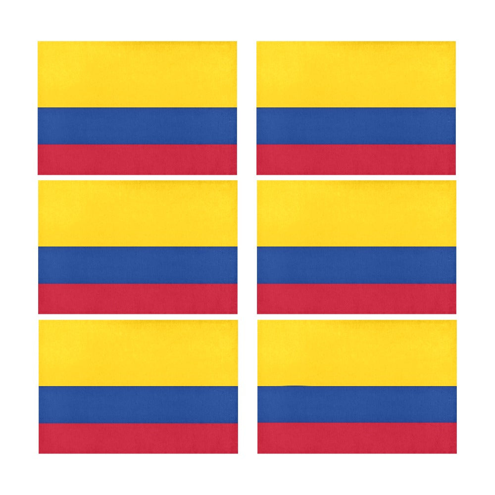 Colombia Flag Placemats 12" x 18" (Set of 6)