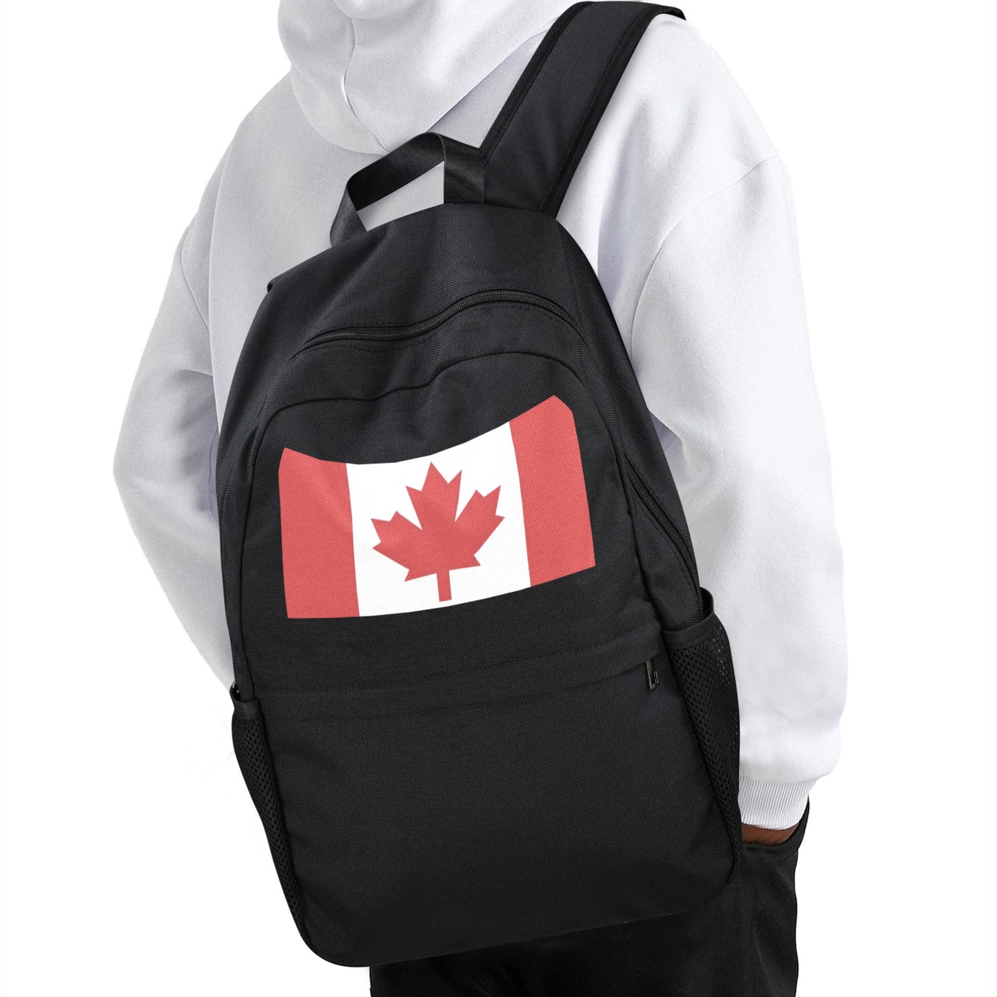 Canada Flag Inspired Casual Backpack Printed in the USA
