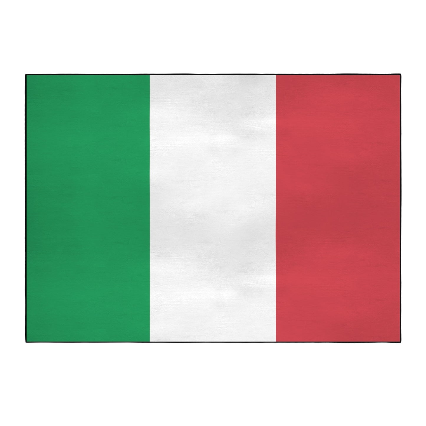 Italy Flag Inspired 84x60 Inch Area Rug with Black Binding (Made in the USA)