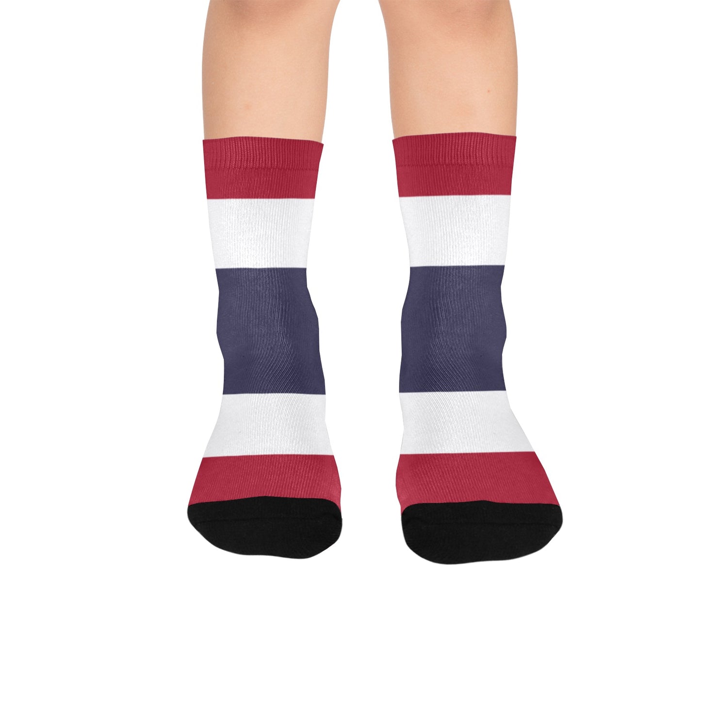 Thailand Flag Inspired Kid's Socks (Made in the USA)