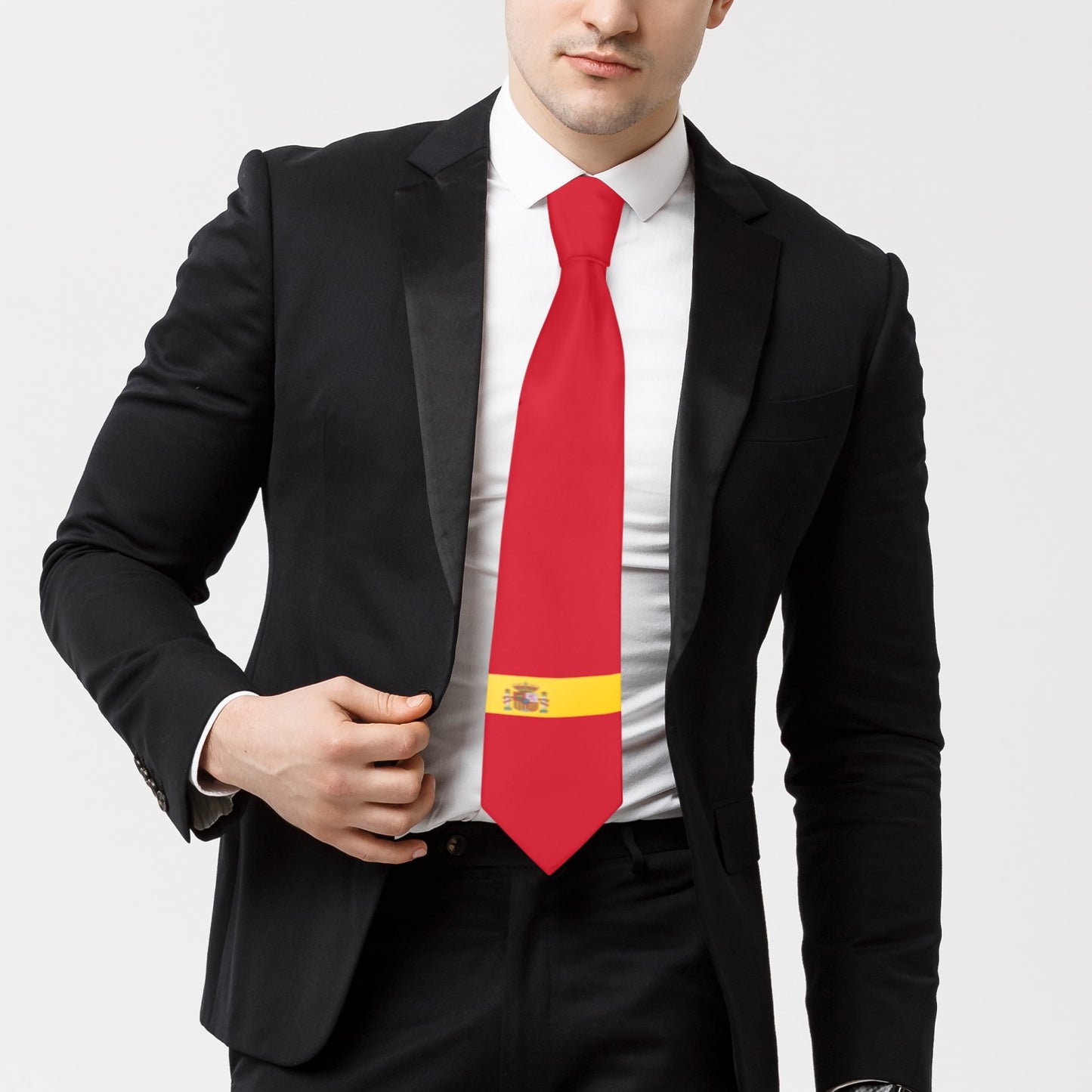 Spain Flag Inspired Classic Necktie (Two Sides)