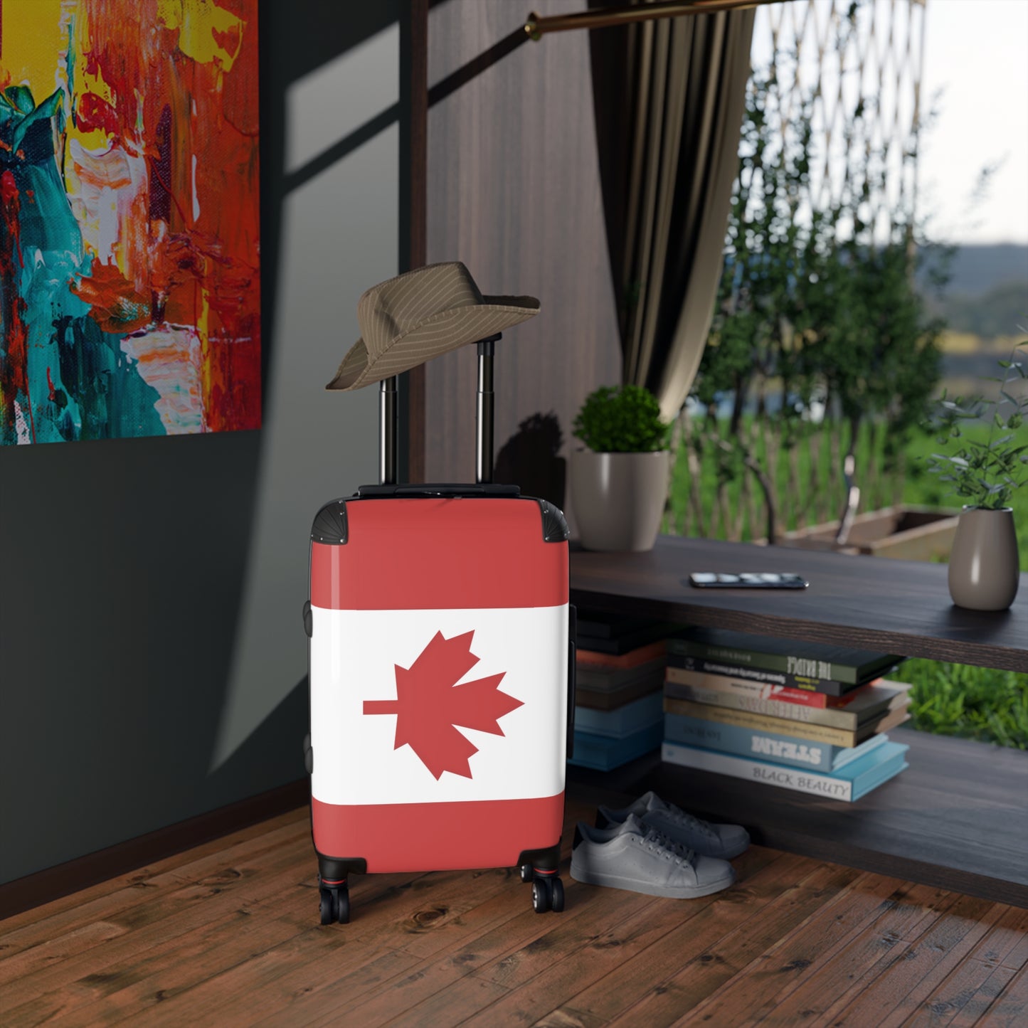 Canada Flag Inspired Suitcase