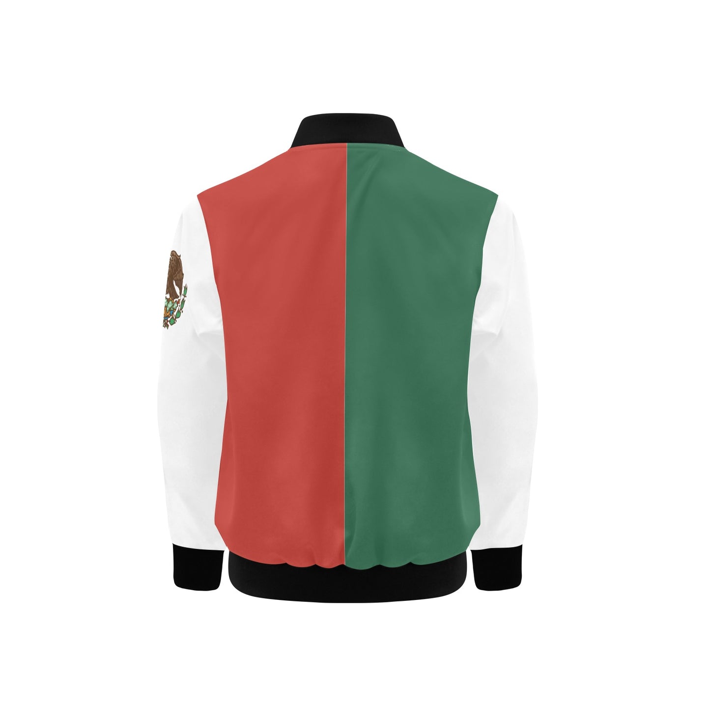 Mexico Flag Inspired Kids' Bomber Jacket with Pockets