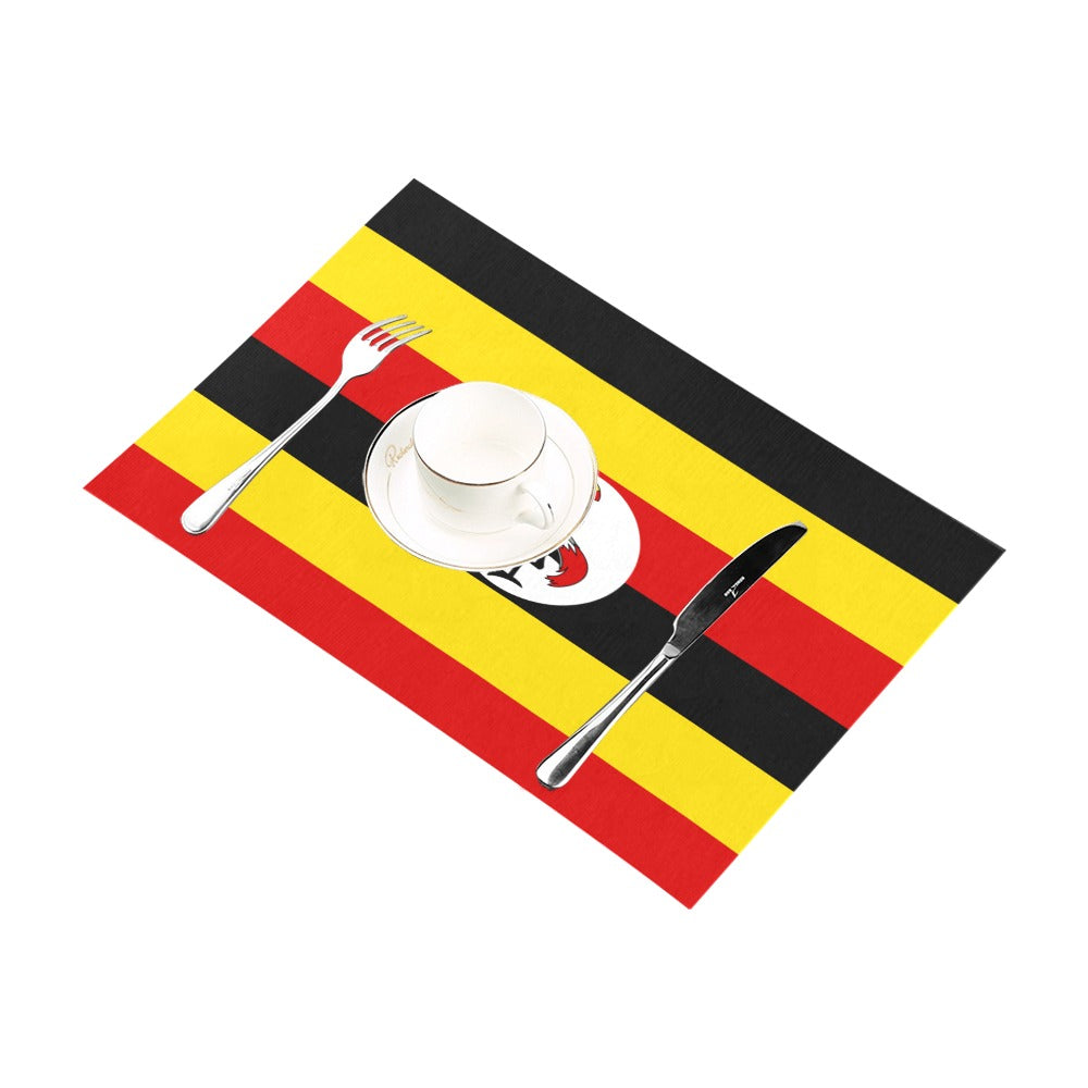 Uganda Flag Placemats 12" x 18" (Set of 6)