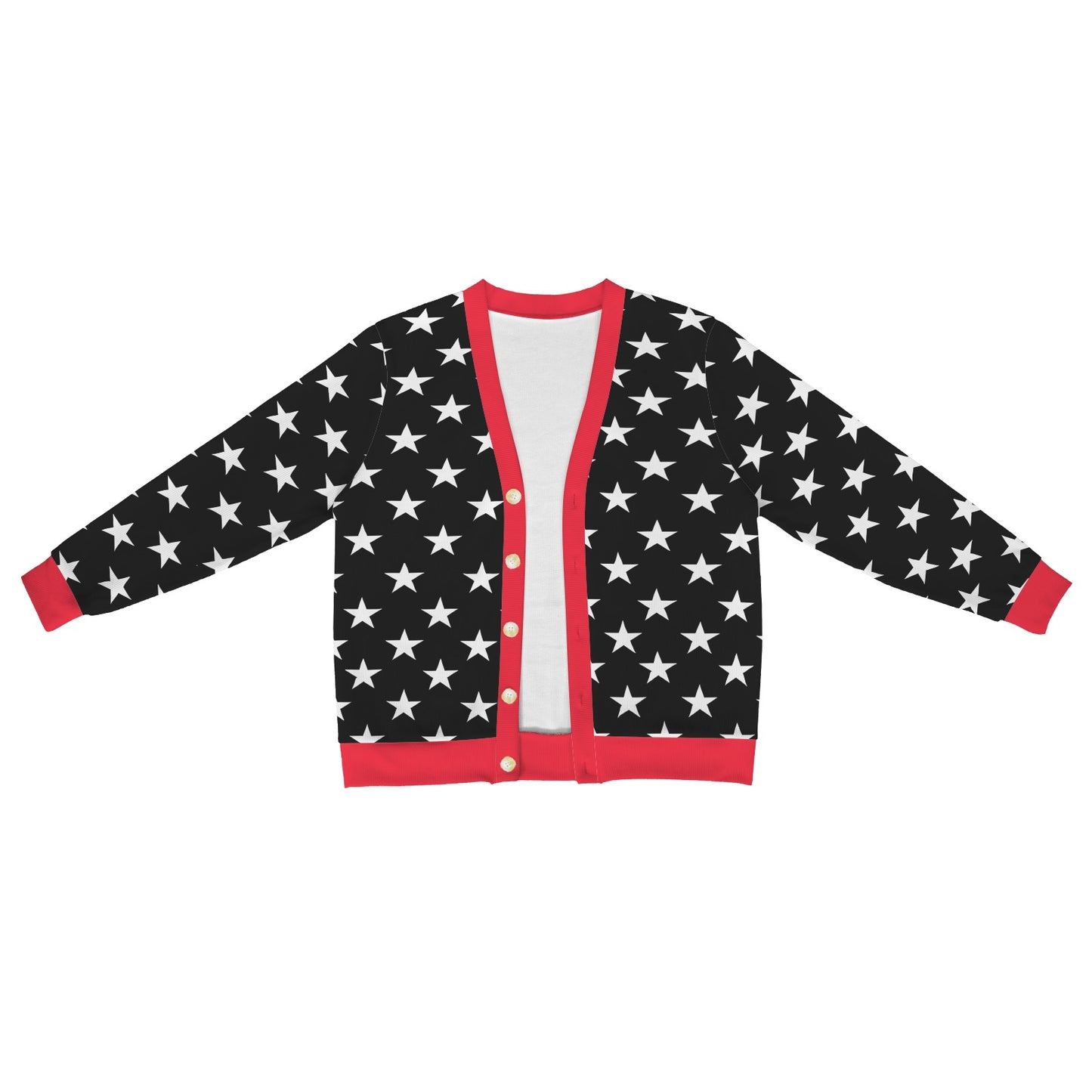 Thin Red Line Flag Inspired Men's Cardigan