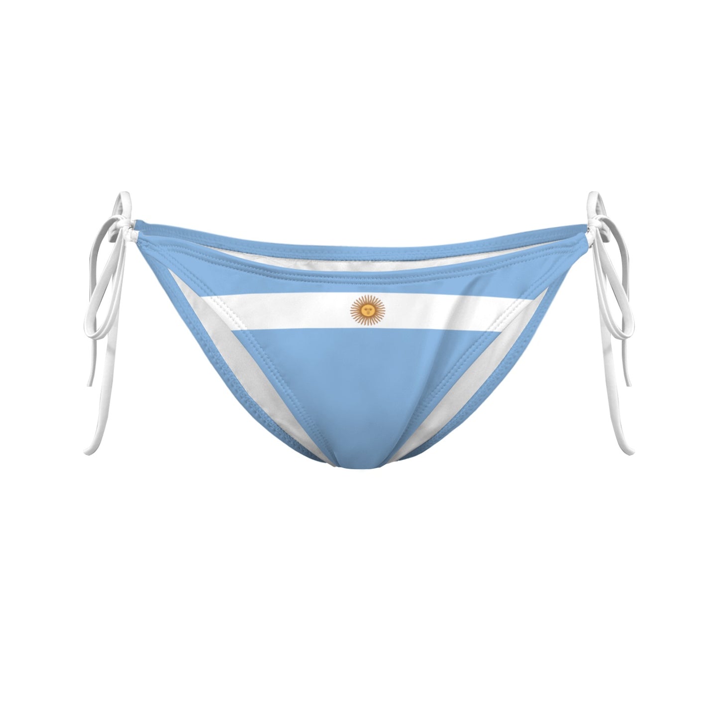 Argentina Flag Inspired Side-Tie Bikini Bottom