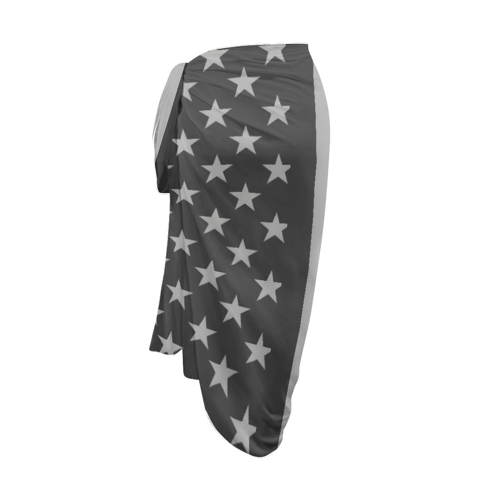 Thin Blue Line Flag Inspired (subdued) Bikini Cover-Up