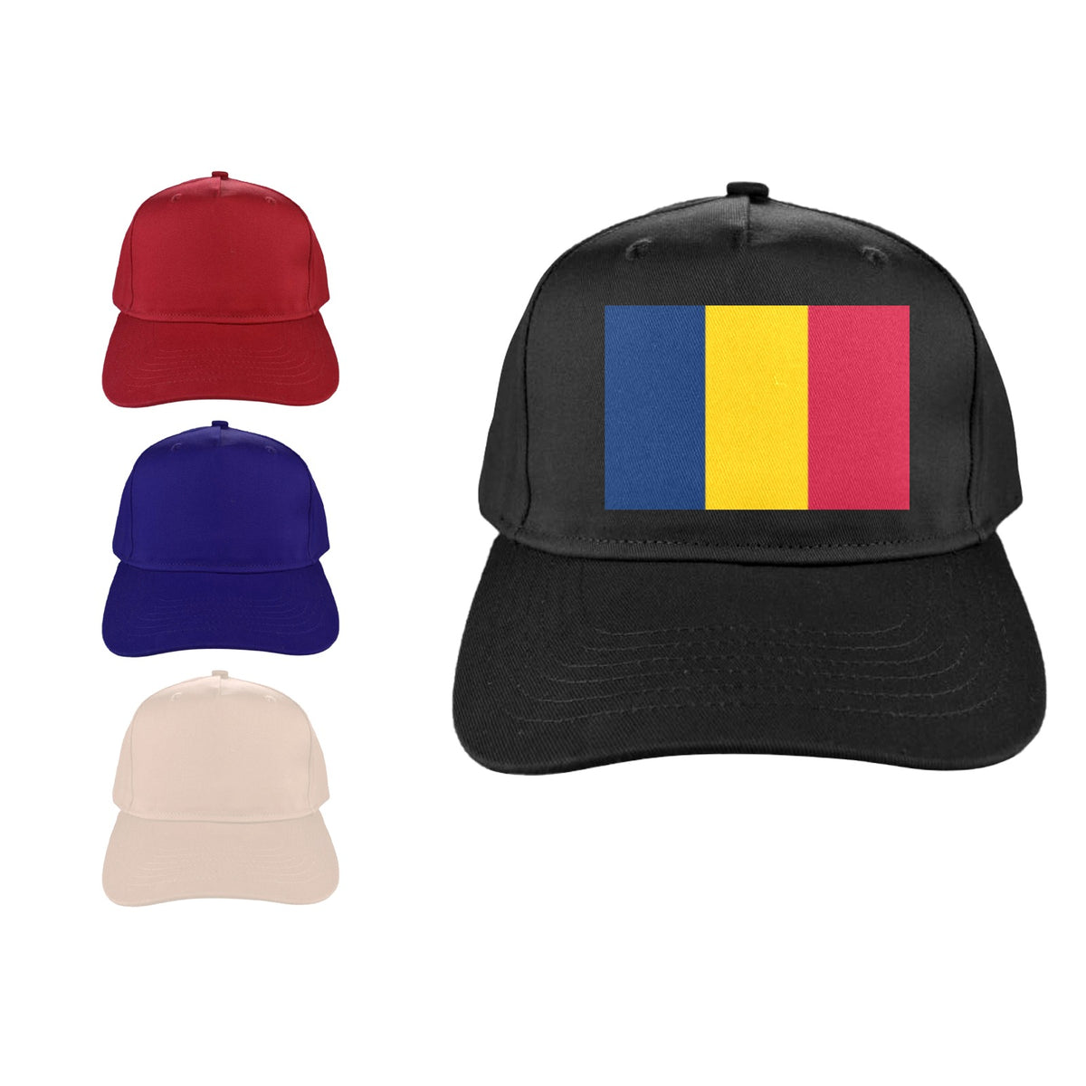 Chad Flag Inspired Baseball Cap | Printed in the  USA