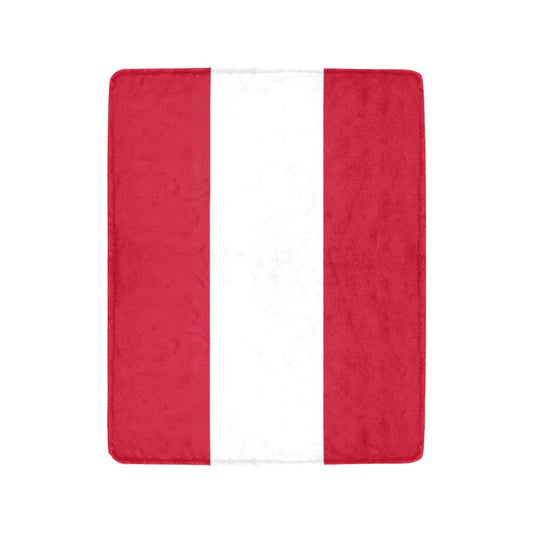 Red and white striped blanket by Luv My Flag.