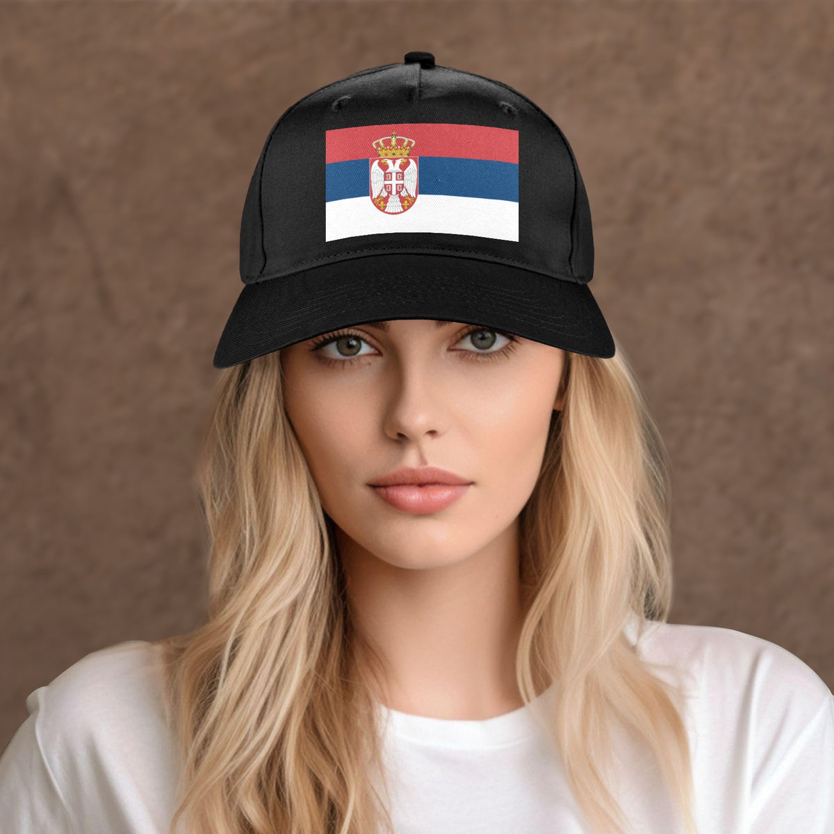Serbia Flag Inspired Baseball Cap | Printed in the  USA