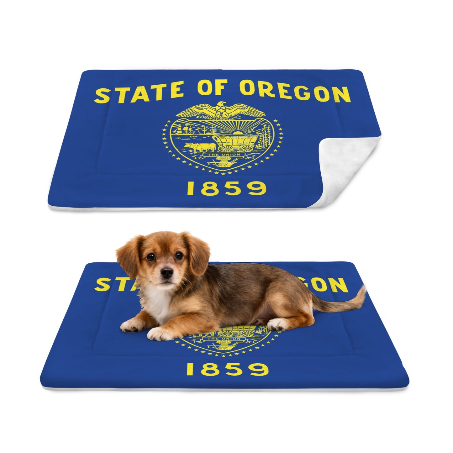 Oregon Flag Inspired Pet Mat 25x18inch (Made in the USA)