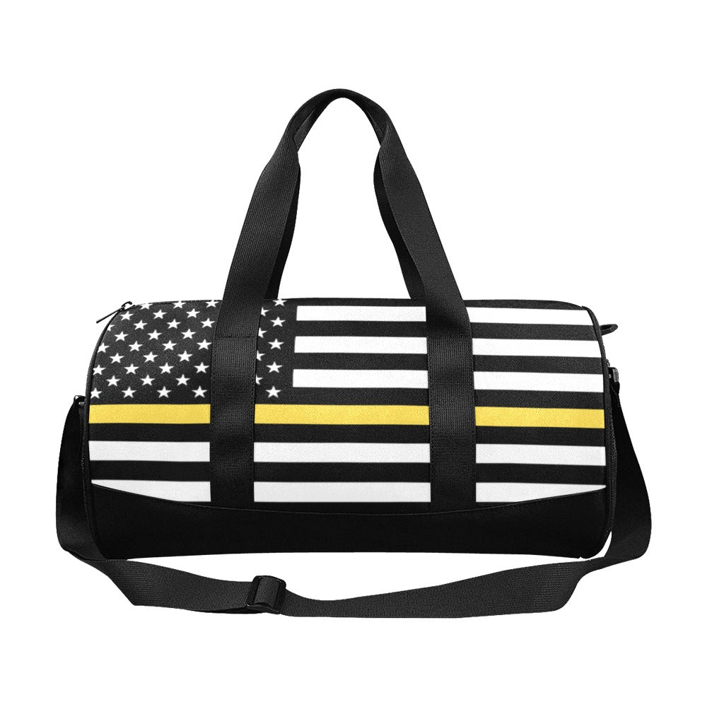 Thin Gold Line Flag Inspired Travel Duffel Bag