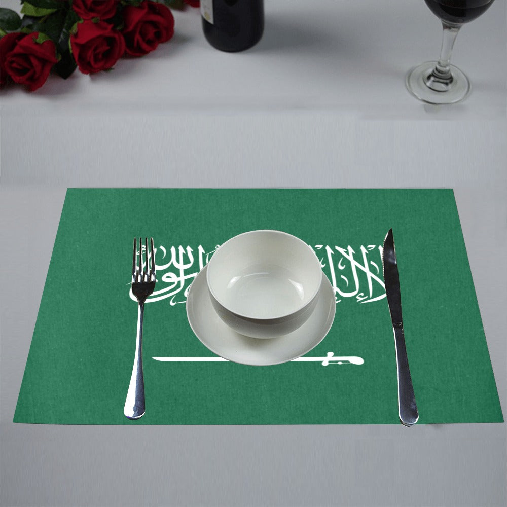 Saudi Arabia Flag Placemats 12" x 18" (Set of 6)