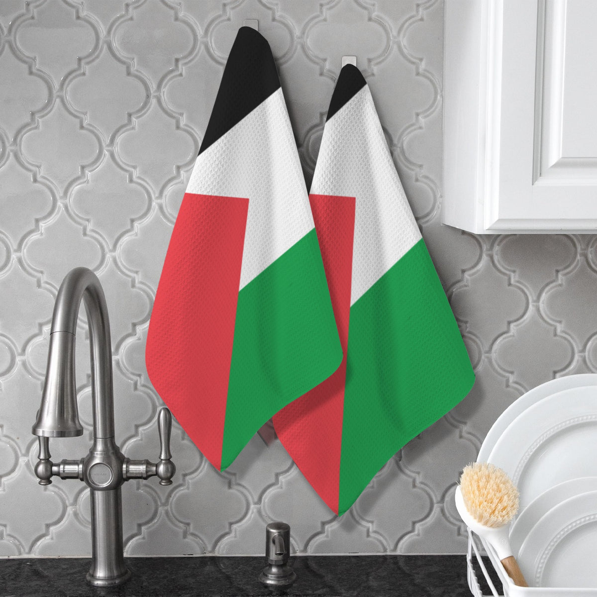 Palestine Flag Inspired Kitchen Towel 40X60cm (Pack of 2) | Printed In the USA