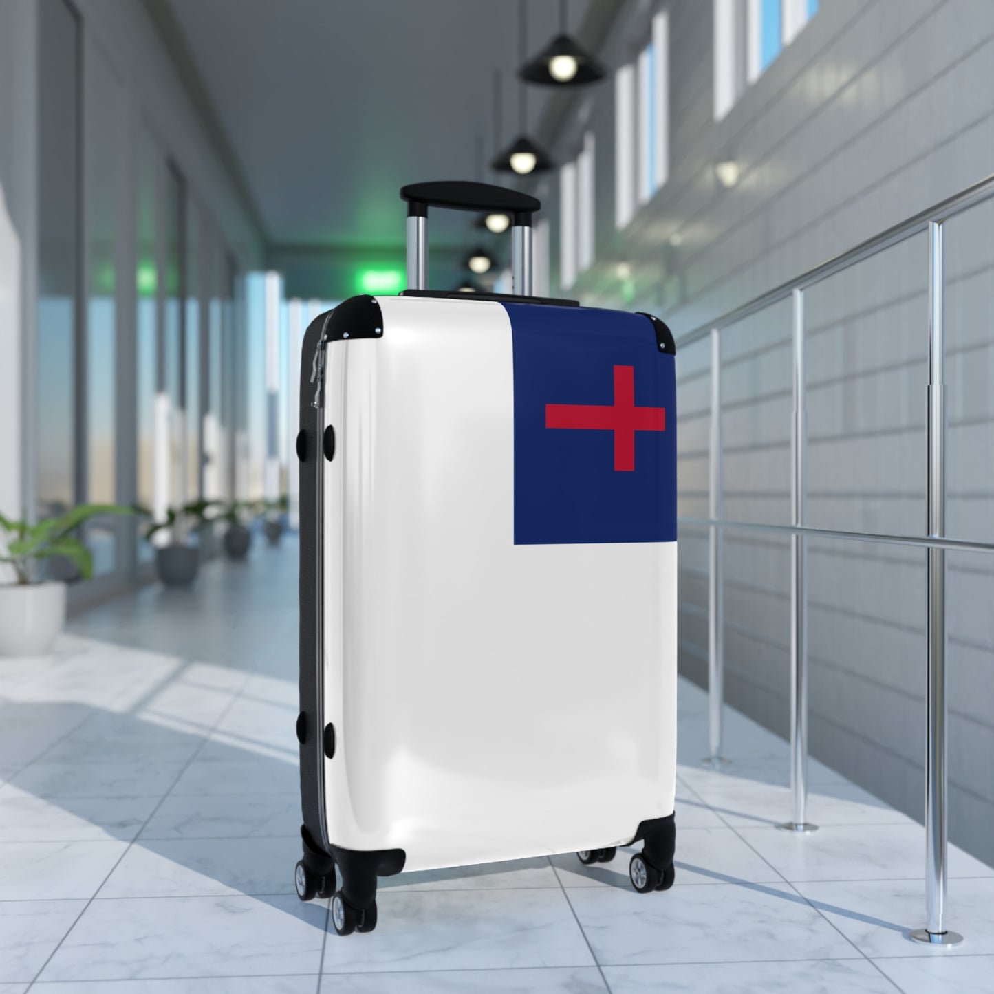 Christian Flag Inspired Suitcase