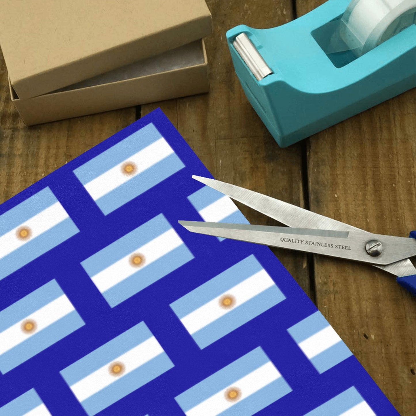 Argentina Flag Custom Gift Wrapping Paper 58"x 22.5" (4 Rolls)