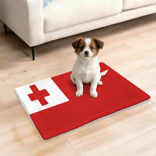Tonga Flag Inspired Pet Mat 25x18inch (Made in the USA)