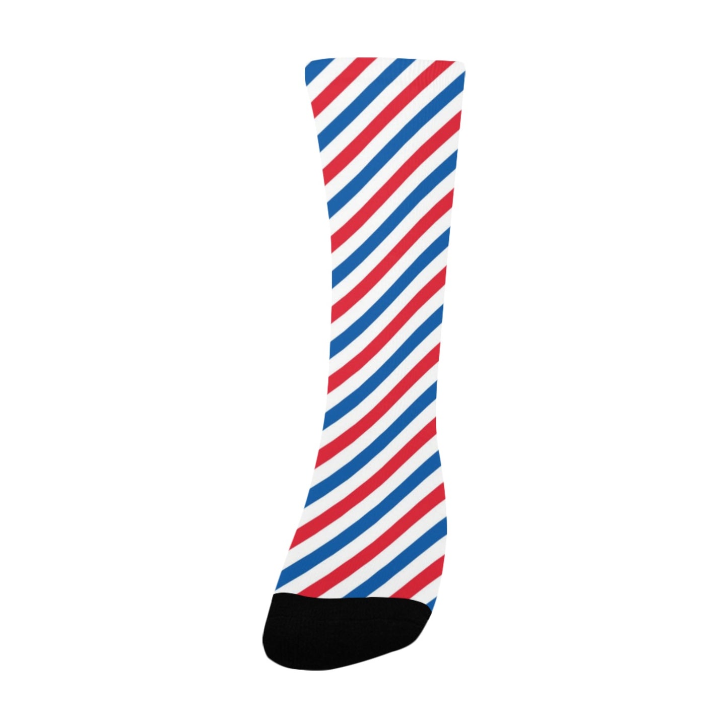 USA/American Flag Inspired Stripe Pattern Women’s Custom Socks Made in the USA