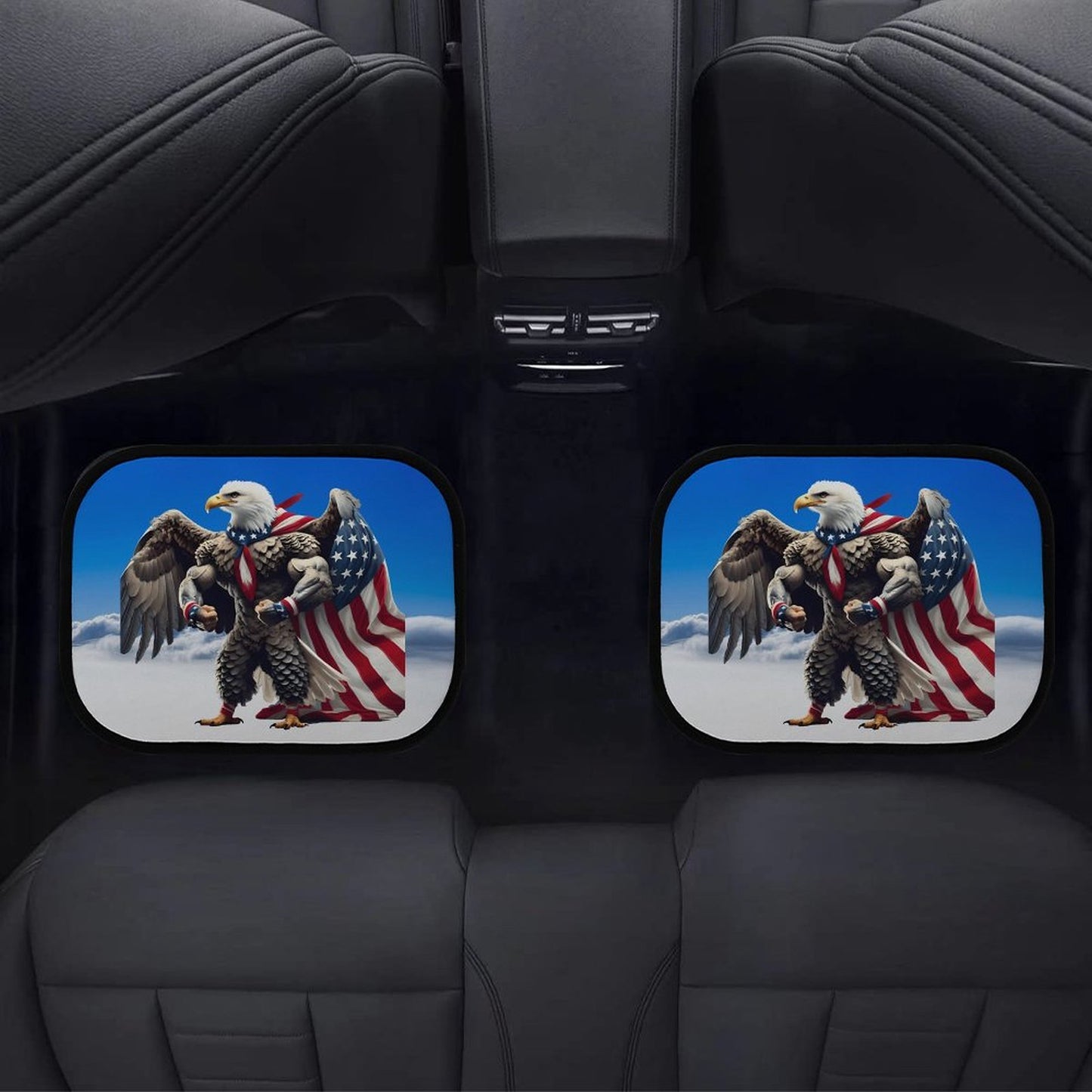 USA/American Flag Inspired Eagle In the Clouds Car Floor Mats(4pcs)