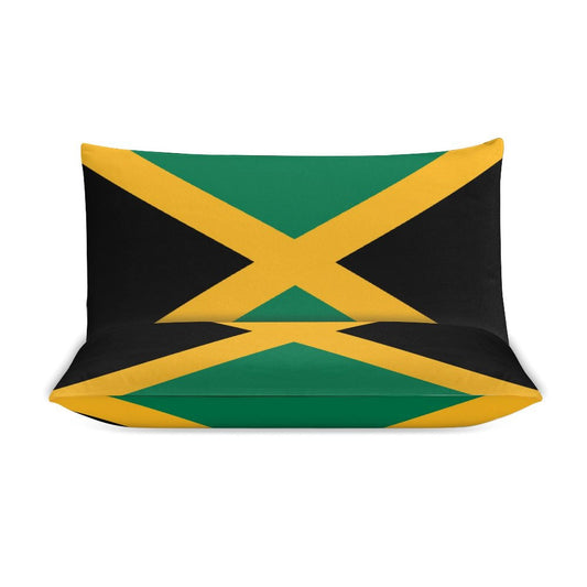 Jamaica Flag Inspired 3-Piece Bedding Set (1 Duvet Cover + 2 Pillow Shams) – 102"×90"