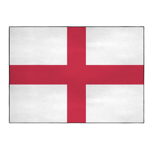England Flag Inspired 84x60 Inch Area Rug with Black Binding (Made in the USA)