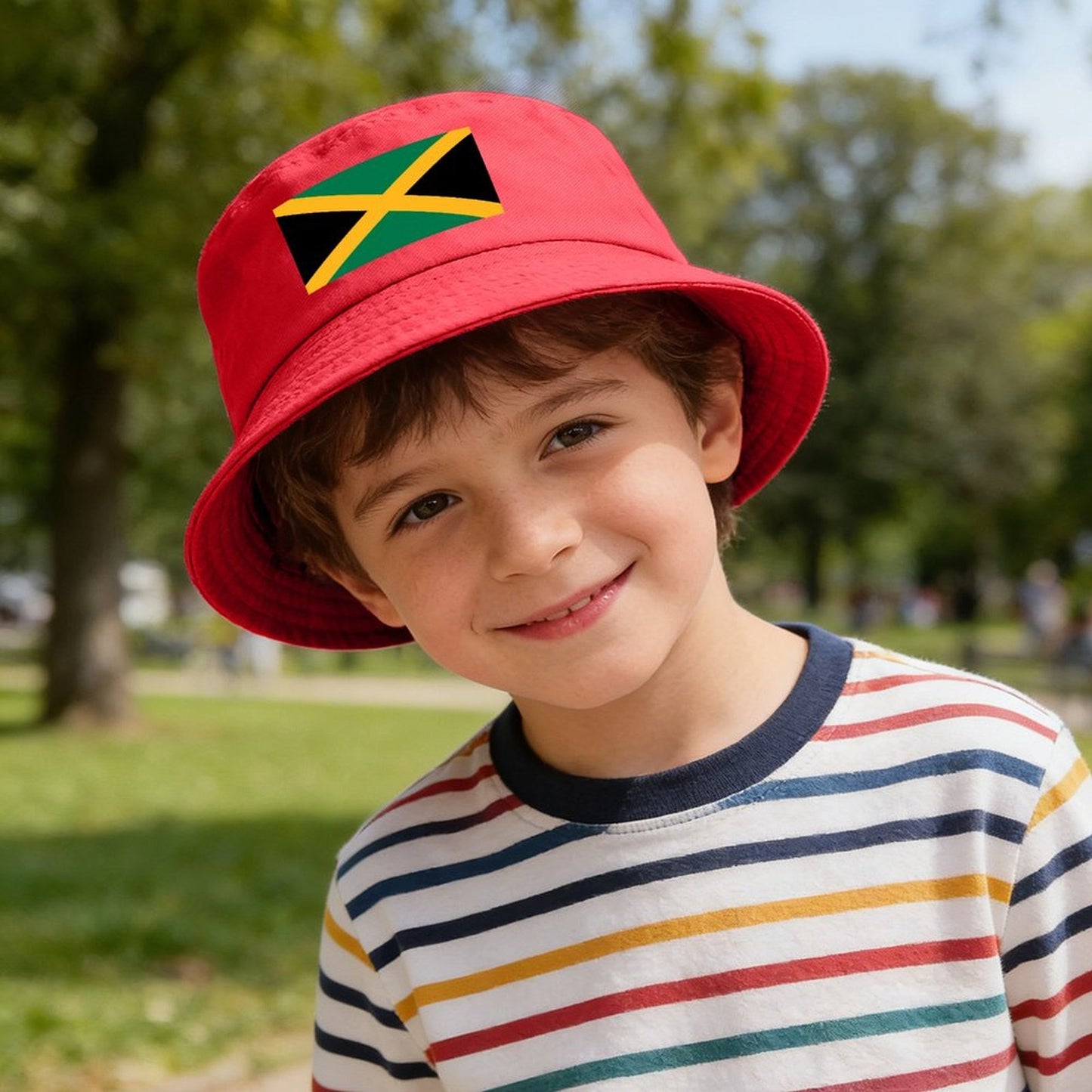 Jamaica Flag Inspired Kids’ Bucket Hat | Ships from USA