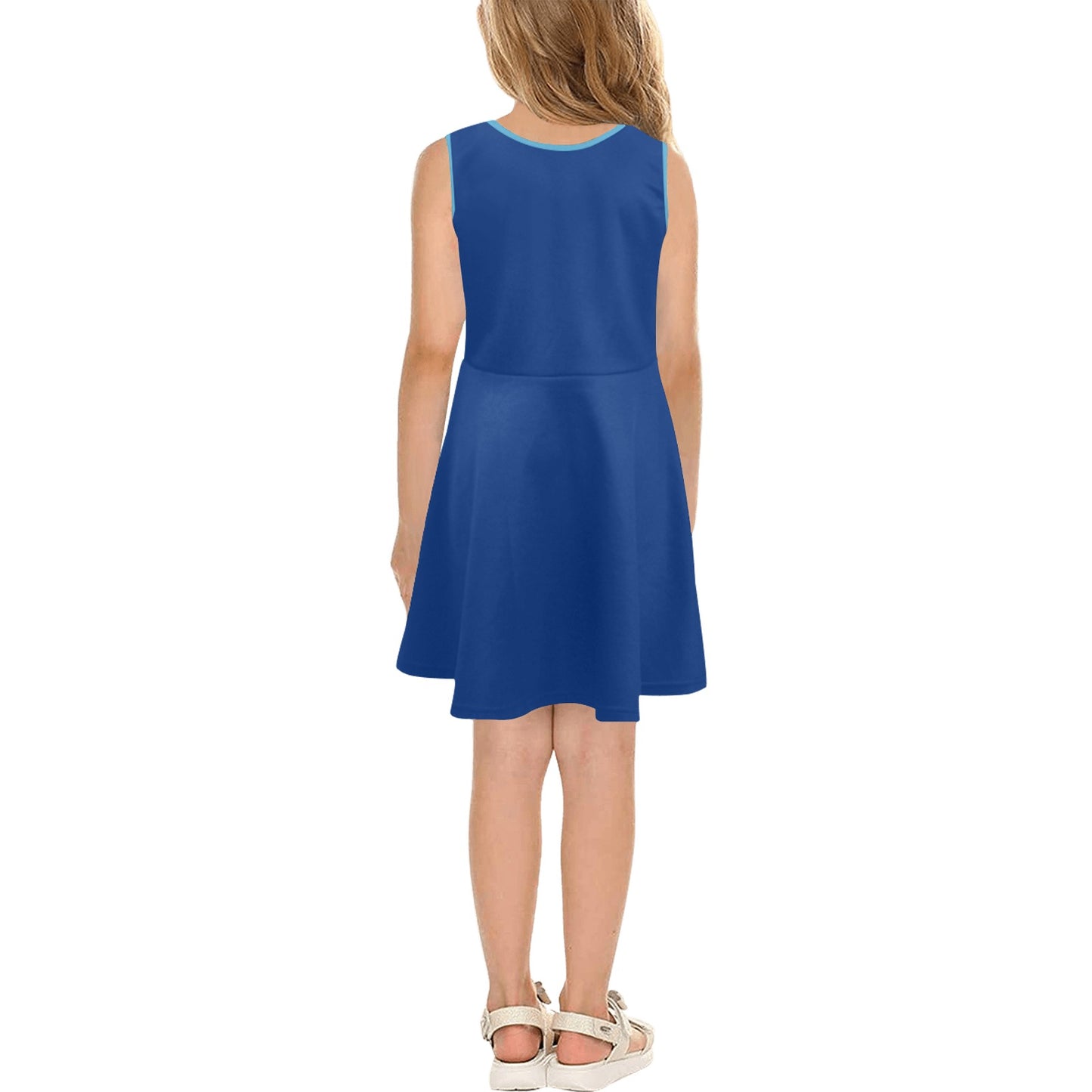 New York Flag Inspired Girls' Sleeveless Sundress | Ships from USA