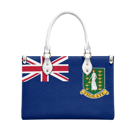 Blue handbag with British Virgin Islands flag, Luv My Flag.
