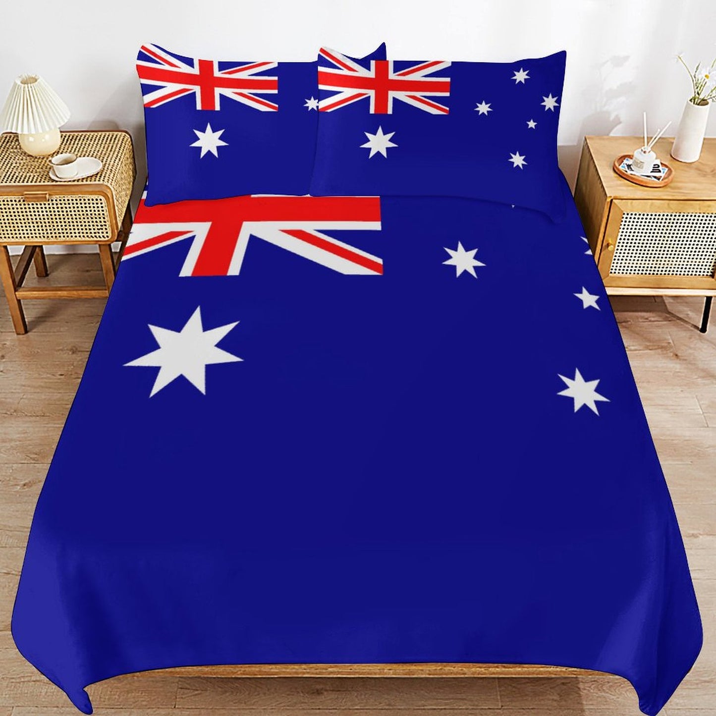 Australia Flag Inspired 3-Piece Bedding Set (1 Duvet Cover + 2 Pillow Shams) – 102"×90"