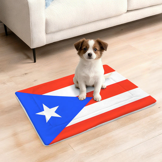 Puerto Rico Flag Inspired Pet Mat 25x18inch (Made in the USA)