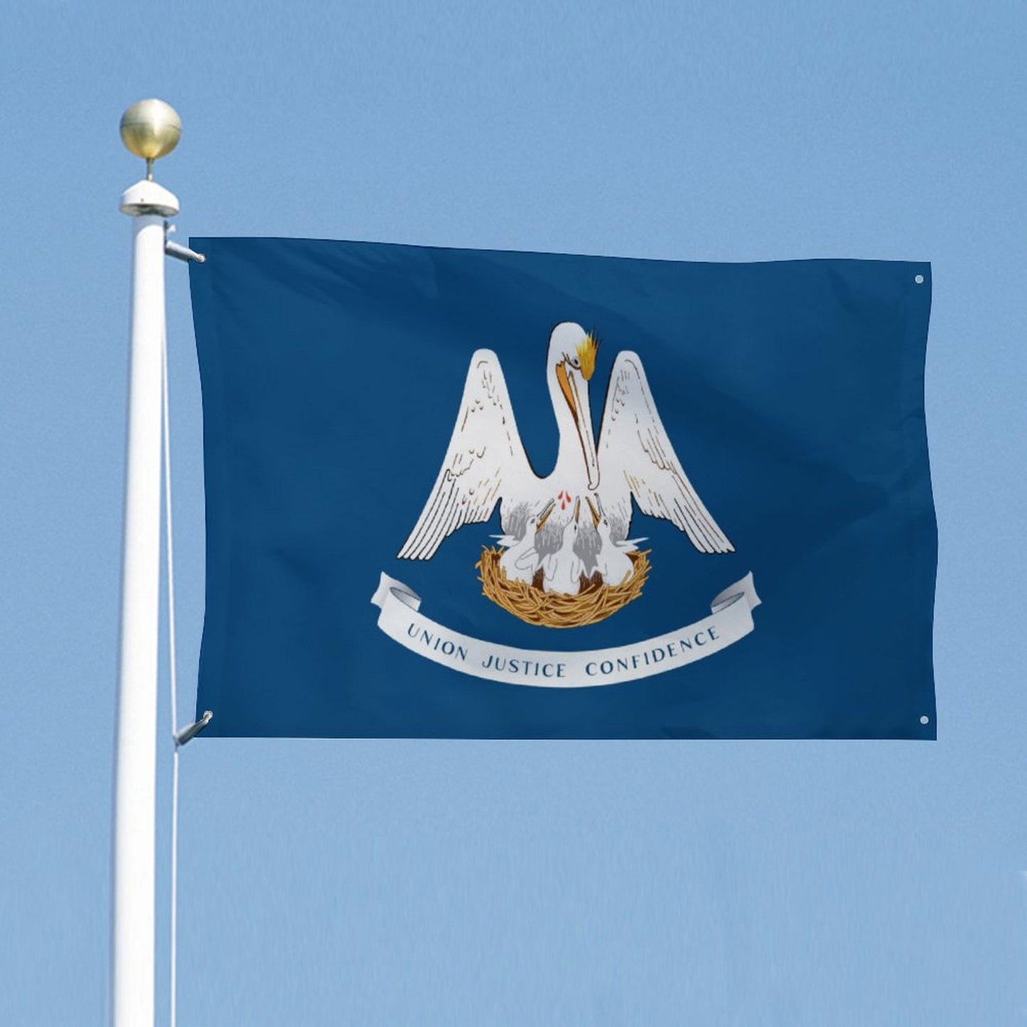 Louisiana Flag Inspired Wall Mount Flag with Four Grommets (35x59 in)