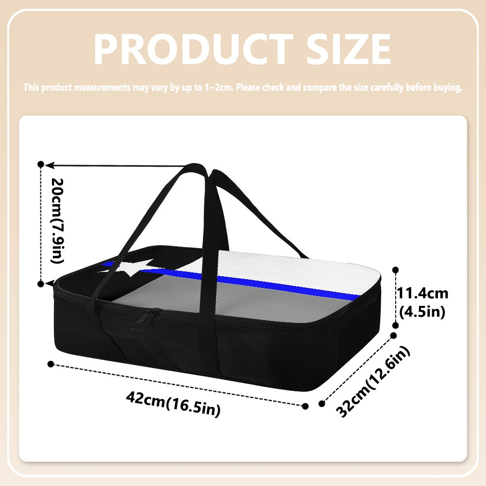 Thin Blue Line Texas Flag Inspired Insulated Casserole Carrier – Durable Hot & Cold Food Bag
