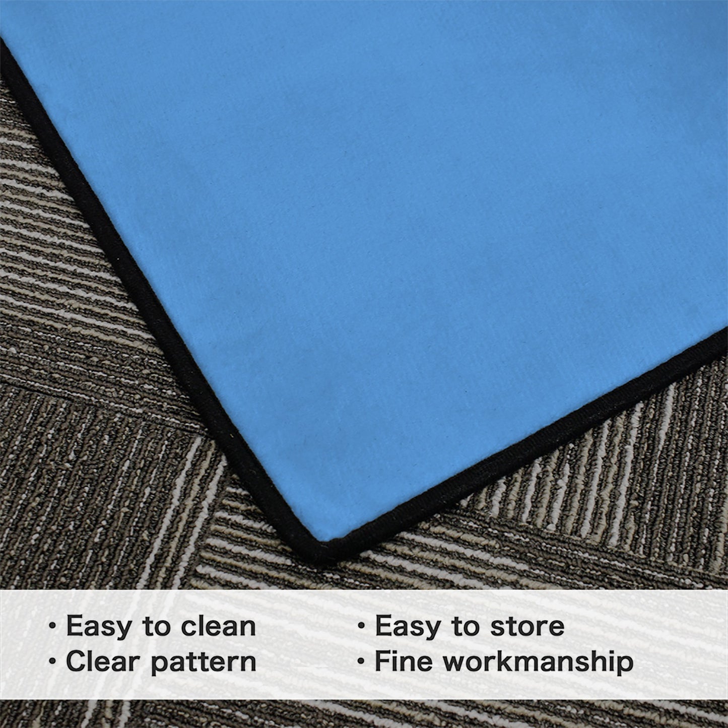 Somalia Flag Inspired 84x60 Inch Area Rug with Black Binding (Made in the USA)