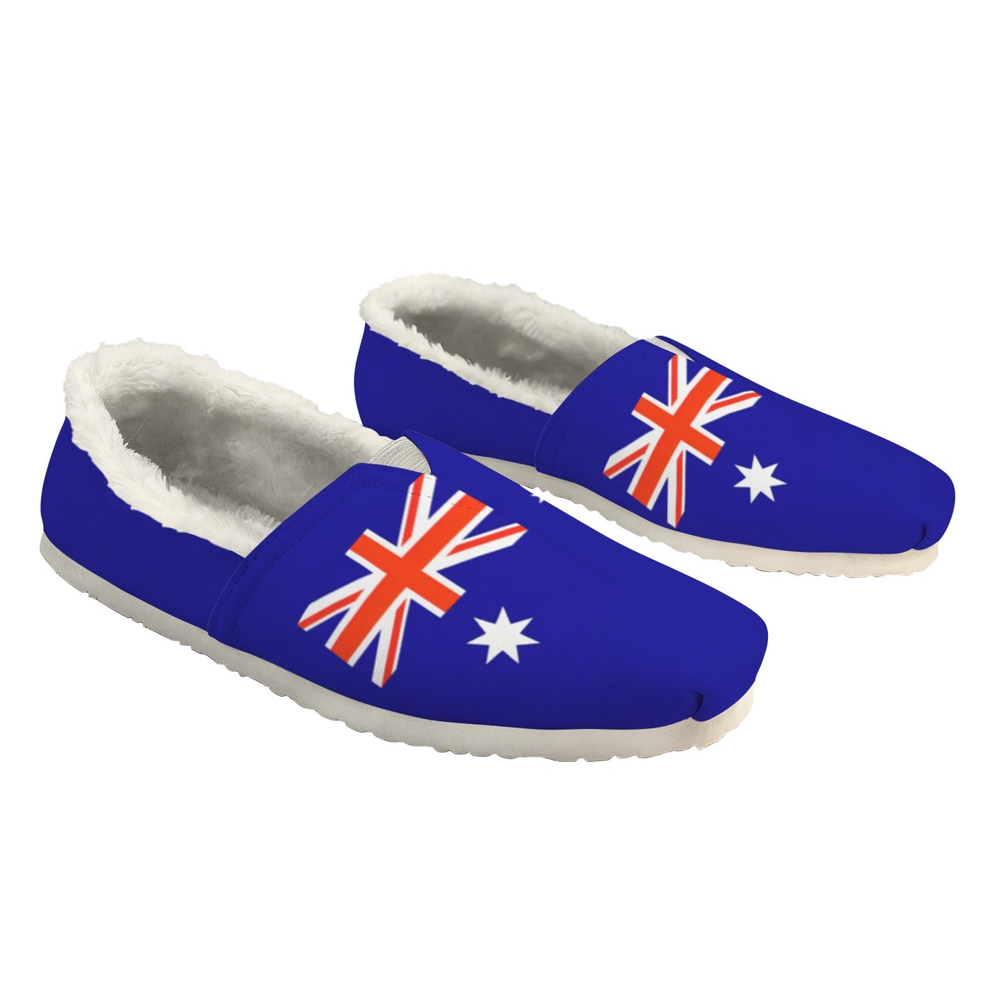 Australia Flag Inspired Women's Fleece-Lined Canvas Slip-On