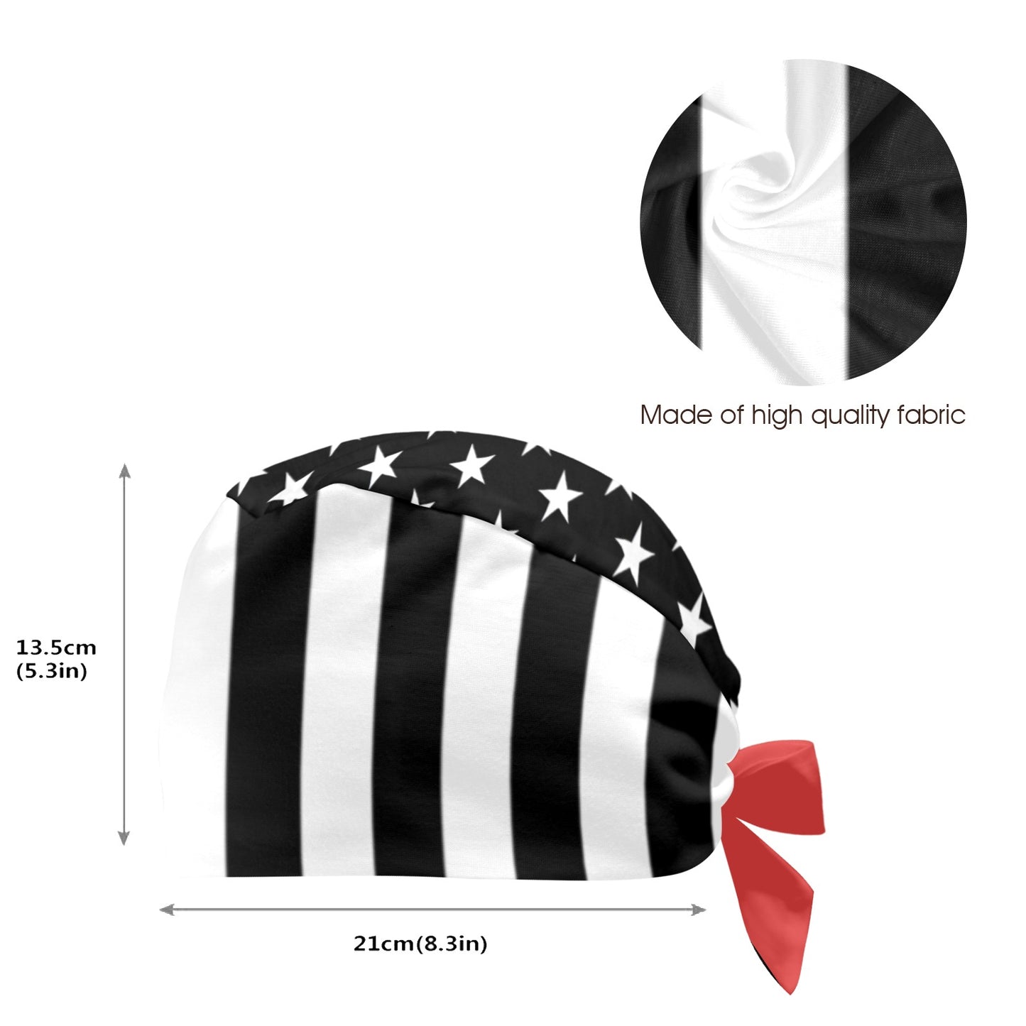 Thin Red Line Flag Inspired Scrub Cap | Ships from USA