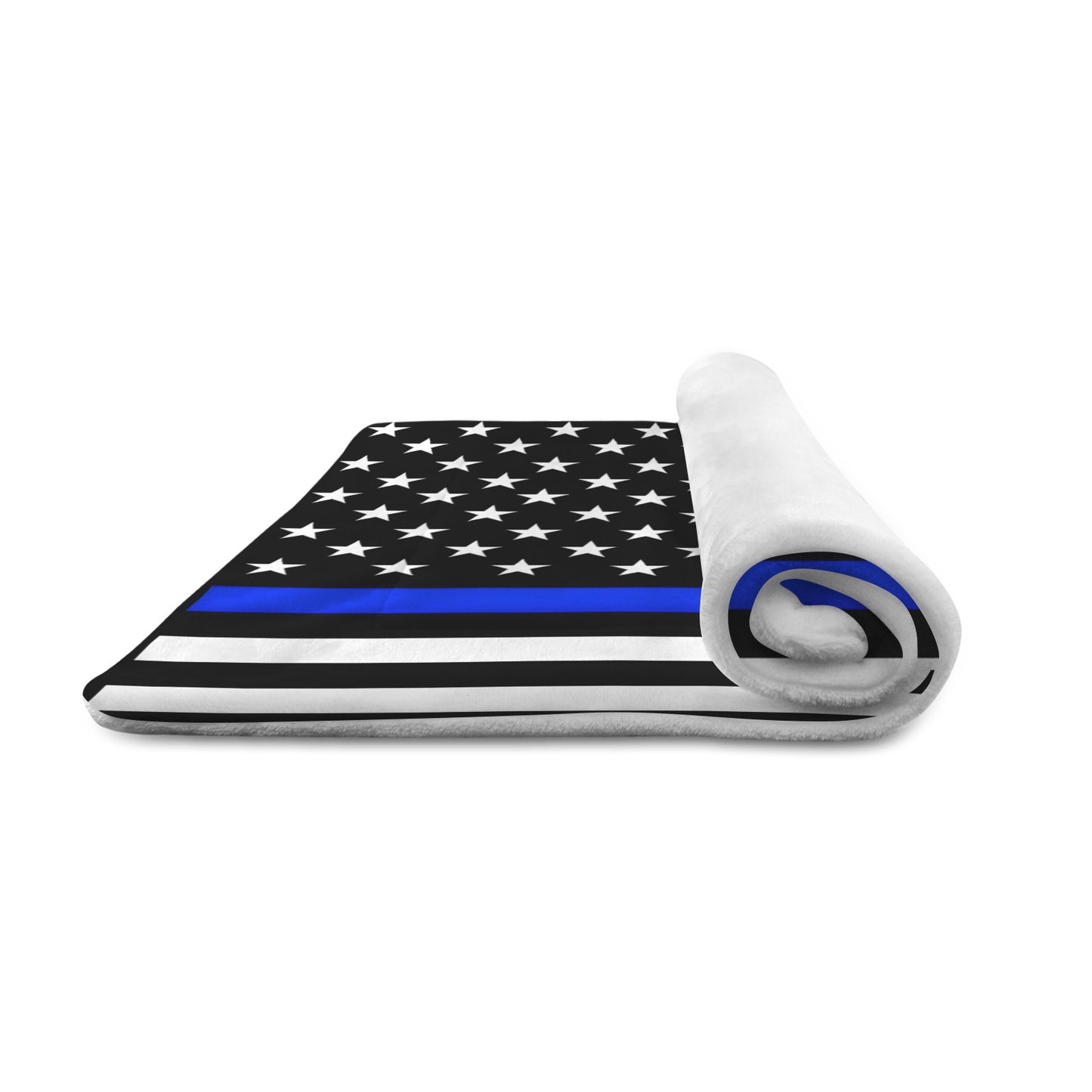 Thin Blue Line Flag Inspired Pet Mat 25x18inch (Made in the USA)