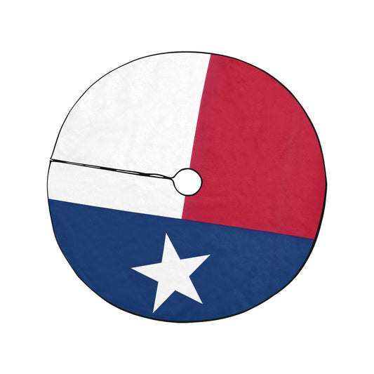 Texas Flag Thick Christmas Tree Skirt 47" x 47"